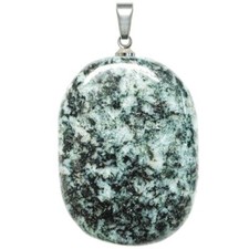 Pendentif galet plat en