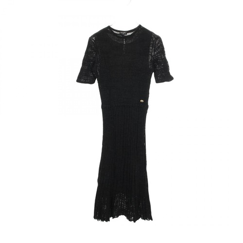 Robe longue côtelée manches