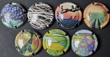 Lot 7 CAPSULES générique DIVERS PAYSAGES VIGNE - PLAQUE DE MUSELET CHAMPAGNE