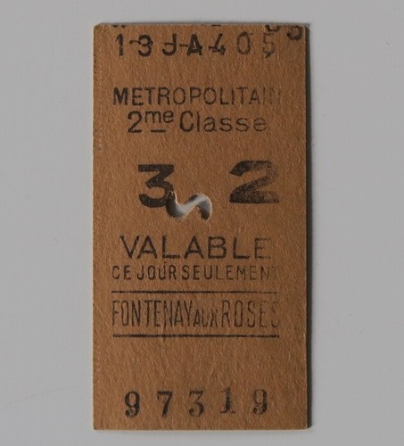 Ancien ticket métro - ticket,
