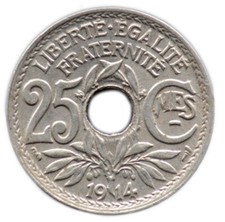 25 CENTIMES 1914 FRANCE - Lindauer - Souligné - 01