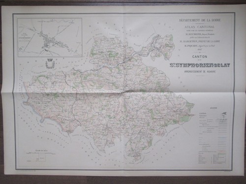 Carte geo ancienne - carte, 1887