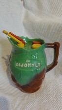 FAIENCE  RARE PICHET "UN DIJONNET" ROCHEFRETTE FAIENCE DE  LONGCHAMP PUBLICITAIR