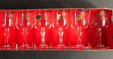 Neuf CRISTAL D'ARQUES service VERRES A VIN ROUGE MATIGNON ancien vintage