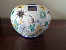 VASE /PIQUE-FLEURS faience de