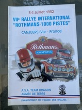 Programme Rallye 1000 Pistes 1982 avec Lancia Stratos Rothmans