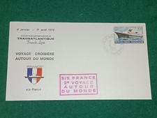 LETTRE - CROISIERE TAMPONS - Paquebot  S.S.FRANCE 2E VOYAGE AU TOUR DU MONDE