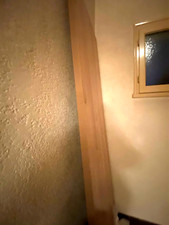 crédence en bois pour meubles de cuisine de chez Leroy Merlin.