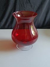 A2/?️ VINTAGE BOUGEOIRE / VASE PARTY LITE  EN VERRE ROUGE EN  BON ETAT ?️