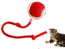 Balle jouet roulante électrique intelligente pour chat ( rouge)