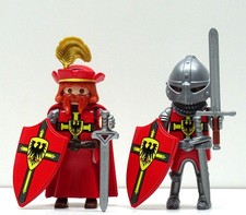 2 X Croisé Rouge Aigle B Playmobil Pour Herzog + Leibwache Crusader Custom RAR