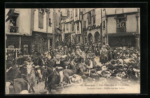 Cpa bourges fête historique - bourges,,