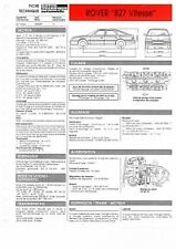 827 Vitesse fiche technique Rover