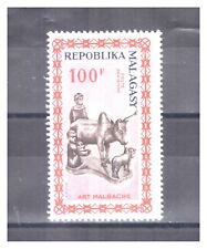 MADAGASCAR  .  PA  N°  96 .   100 F  ART  MALGACHE   NEUF * .   SUPERBE .