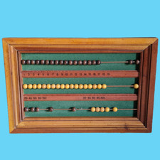 billard compteur marqueur bois massif luxe signé Hoffmann vintage boulier