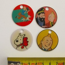 Médaille collection TINTIN AGFA - Pendentif - Lot de 4 - Tintin Milou Capitaine