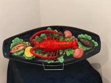 GRAND PLAT TROMPE L OEIL AU HOMARD EN BARBOTINE DE VALLAURIS