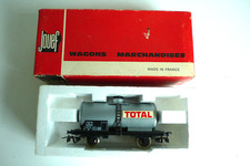 JOUEF  "HO" WAGON CITERNE TOTAL REF 6308  Lg 9 cm  1975   T.BON ÉTAT  BOITE