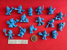 (377) lot des  16 Figurines Schtroumpf de la série  OMO 1983 - 1984 publicitaire
