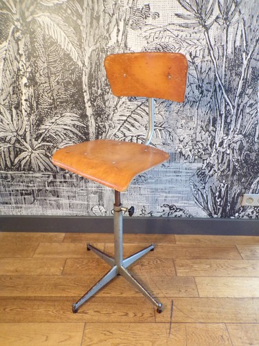 Ancien chaise atelier métal - chaise,