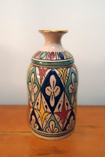 Flacon - Céramique Marocaine - Poterie - Émail & Dorure - Afrique du Nord - XXth