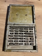 Coffret de police de caractère pour reliure dorure en bronze 5mm Mois et Date