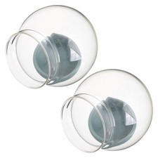  2 Pcs Snow Globe Jar Clear Domes Small Mini Boule Neige Boules À D'eau
