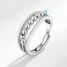 Bague Spinner Anti-Stress en Acier Inoxydable – Anneau Tournant Relaxation & Méd