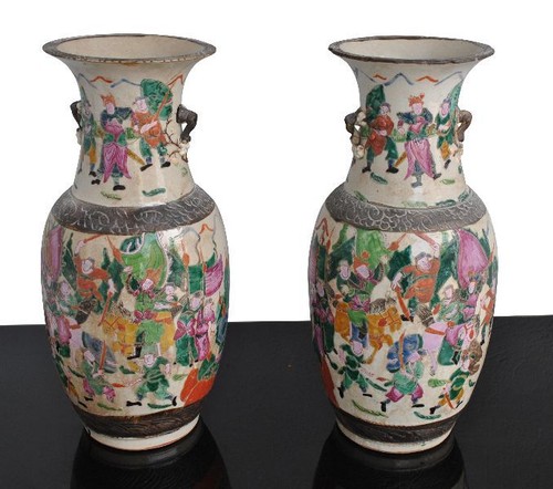 Paire vase nankin vers xix - nankin,