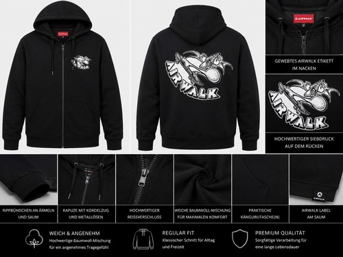 Airwalk perry skate zip - skate, hoodie