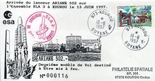 ARIANE 5 AR502 1ST successfull launch of Ariane 5 Arrival at Kourou Space cover
