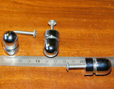 LOT 3 POIGNEE CHROMEE ronde de porte MEUBLE buffet COMMODE HANDLE griff RUND tin