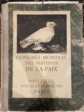 Ancienne Affiche Partisans De La Paix Picasso