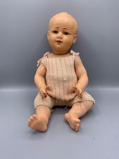 Baigneur Petitcollin Tête d’Aigle 45 cm celluloïd – yeux bleus, vêtements tricot