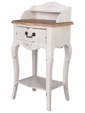Console de Table Secrétaire Shabby Chic Blanc Table de Mur Nuit Brocante
