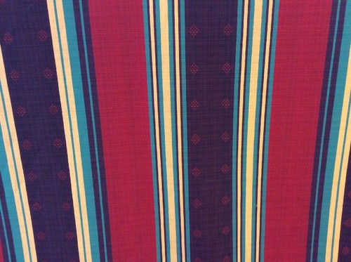 Tissu rideau rayé bleu - tissu, 10,50m