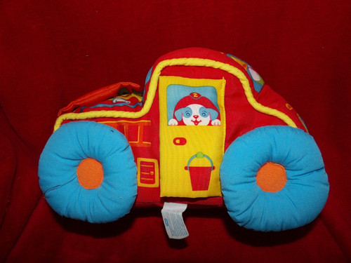 Doudou peluche voiture tissus - voiture,