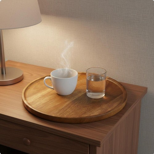 Plateau rond bois - en, bois,