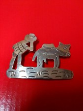 Broche Taxco Mexico TS-92 Argent 925 " L'homme avec l'âne " Brooch Sterling