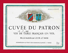 T34 Etiquette VIN TABLE FRANÇAIS CUVÉE DU PATRON MOMMESSIN au Pont Samsons QUINC