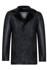 Veste Blazer En Cuir Noir Pour