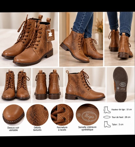 Bottines femme ateliers megis - bottines,