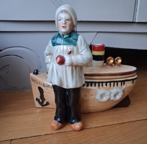 Tabatière pot tabac bateau - tabac,