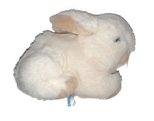 Ancienne peluche Doudou Lapin blanc beige 18 cm Nounours
