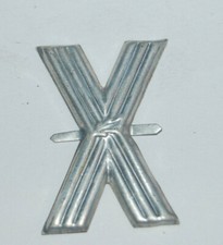 Ancienne Lettre X en aluminium