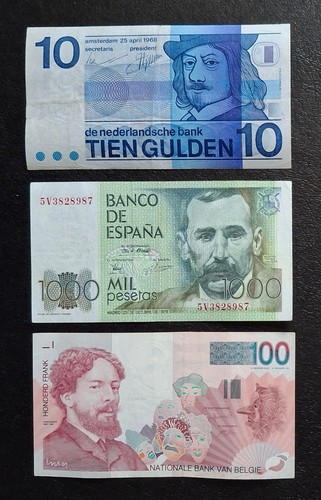Lot billets monde banque - de,