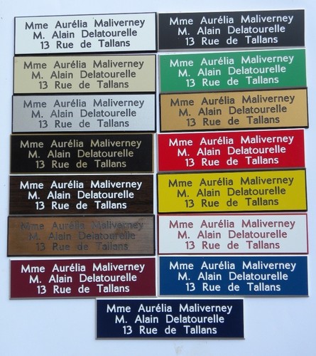 Plaque boite aux lettres - de,