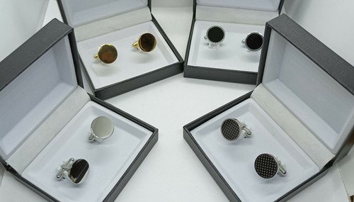 Boutons manchette acier - boutons, de