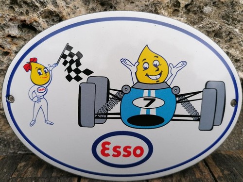 Plaque émaillée esso - plaque,