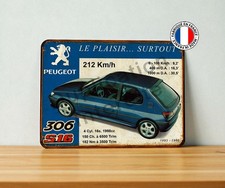 Plaque métal Peugeot 306 S16